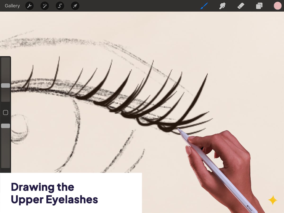 How To Draw Eyelash in Procreate