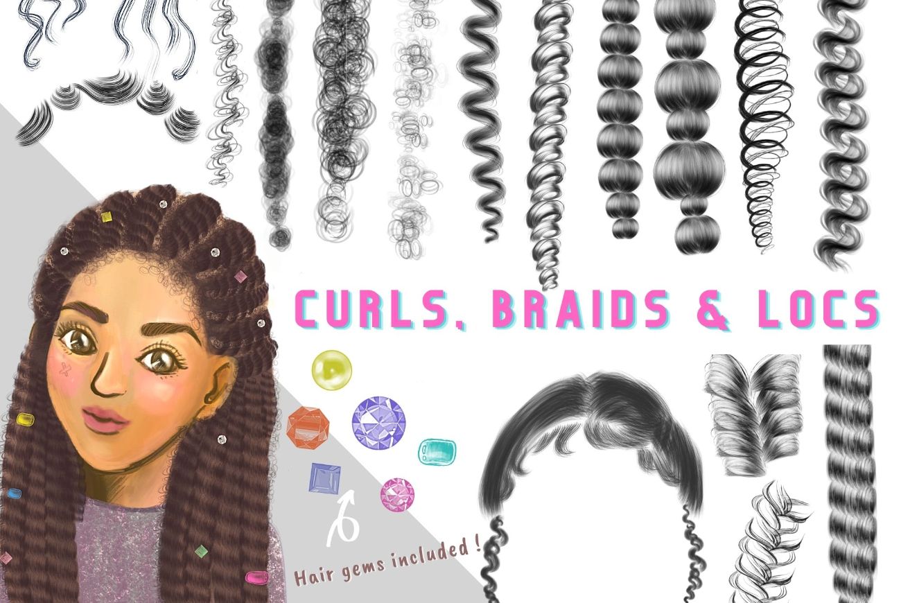 Curly Hair, Braids & Locs