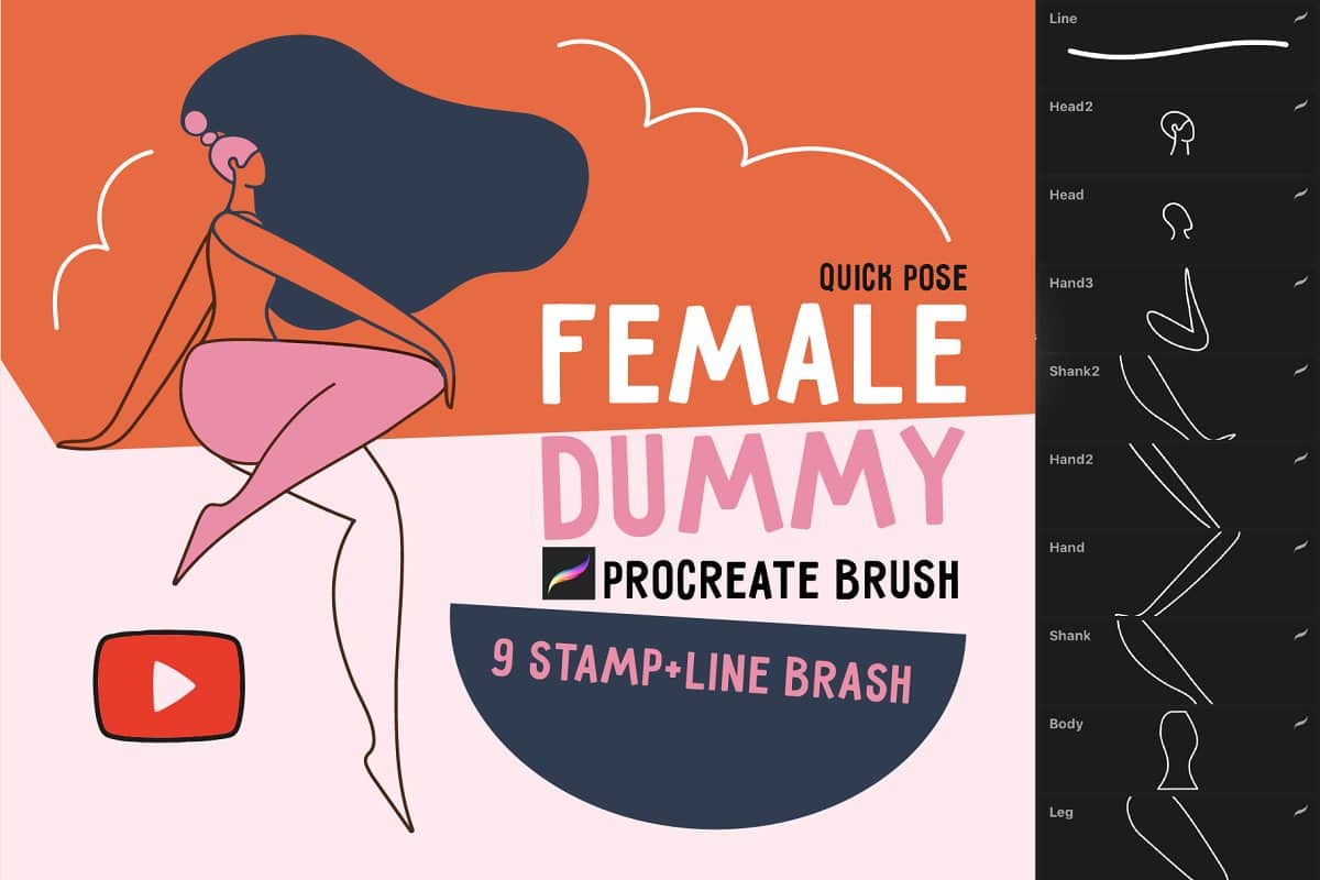 Procreate Characters Brushes “Female Dummy”