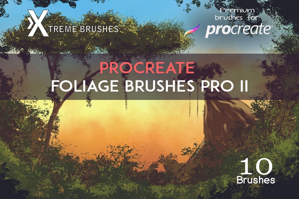Procreate Foliage Brushes PRO II