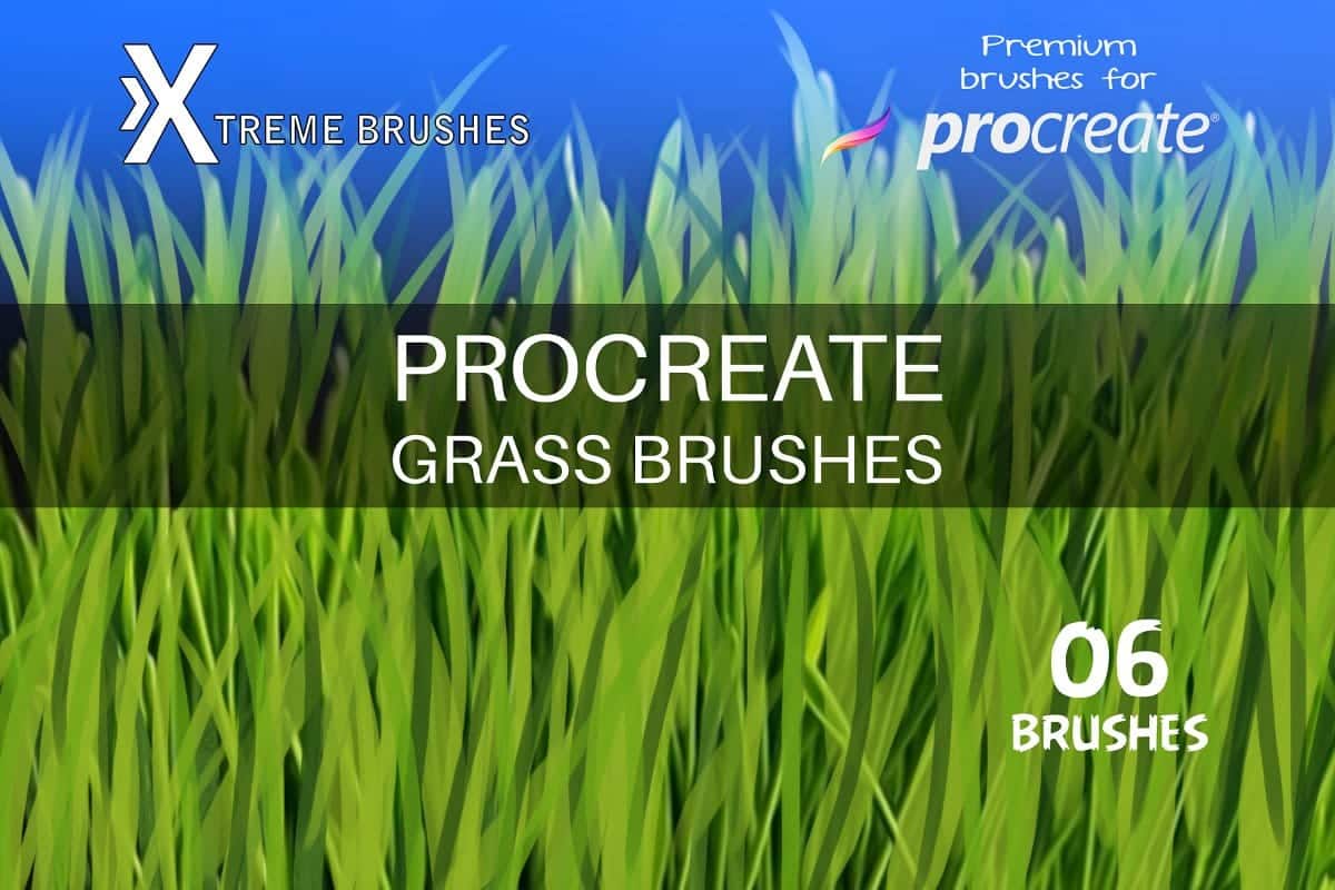 6 High Quality Grass Brushes