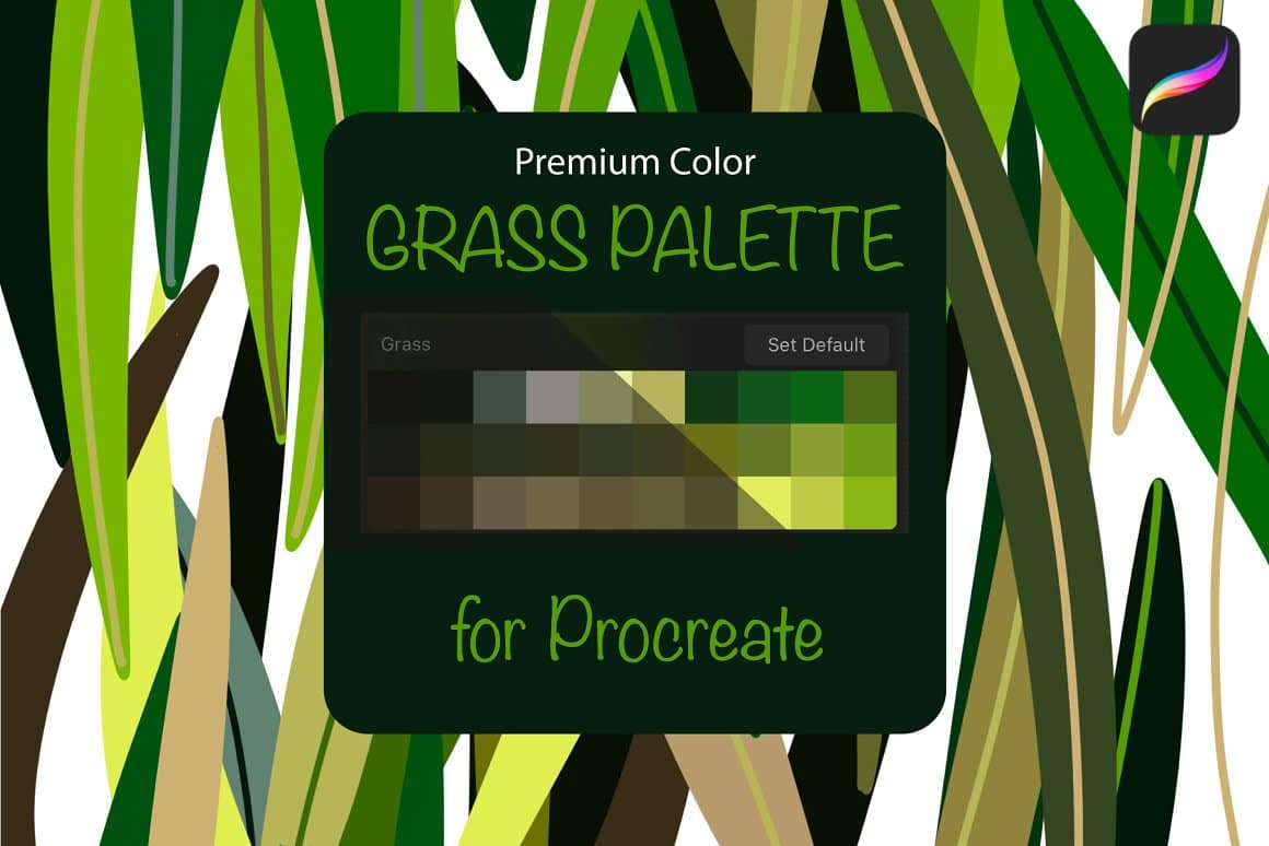 Procreate Grass Palette Brush Galaxy.