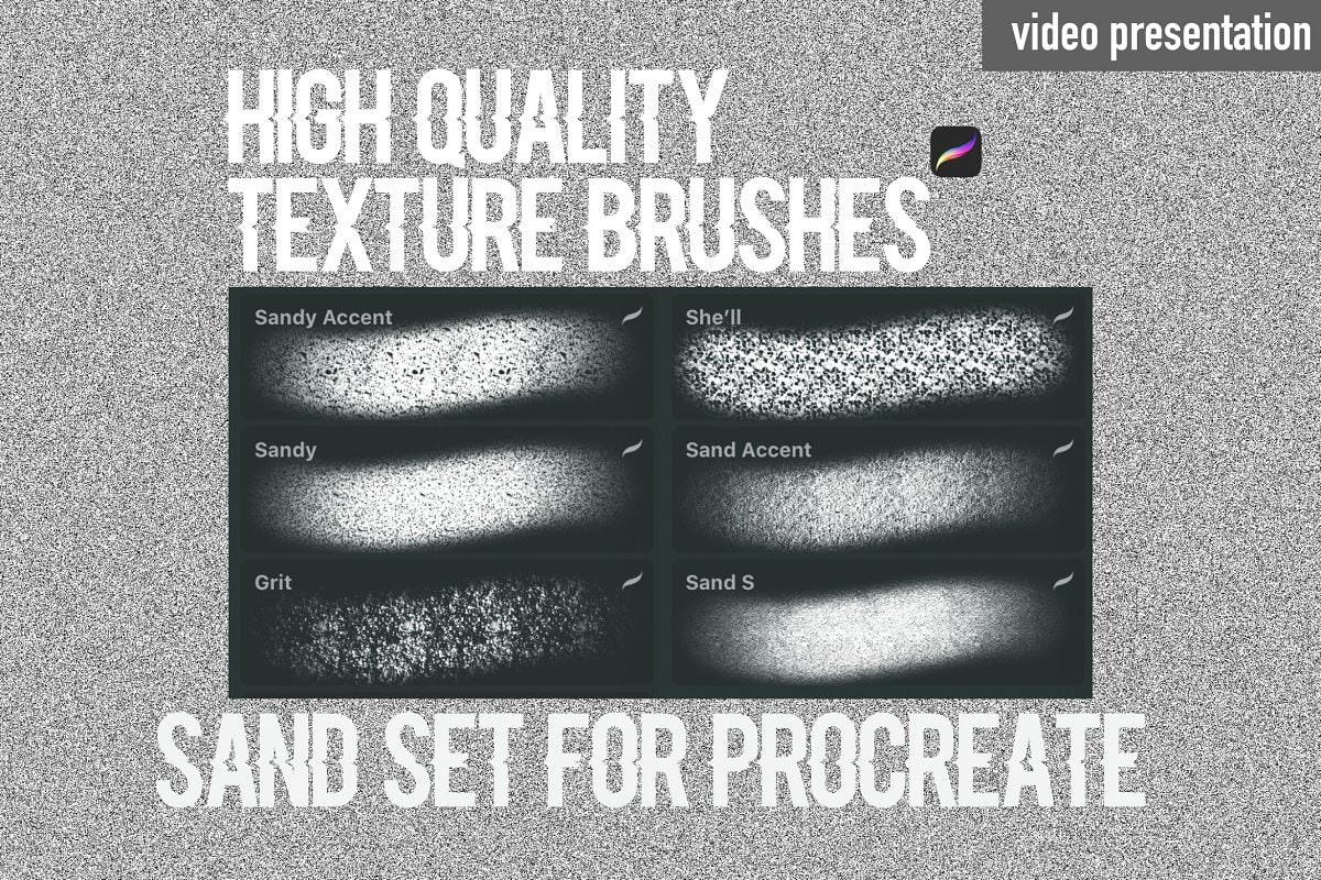 Procreate Texture Brushes (Sand)
