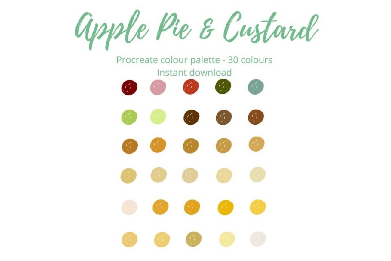 Apple Pie and Custard Colour Palette / Swatch
