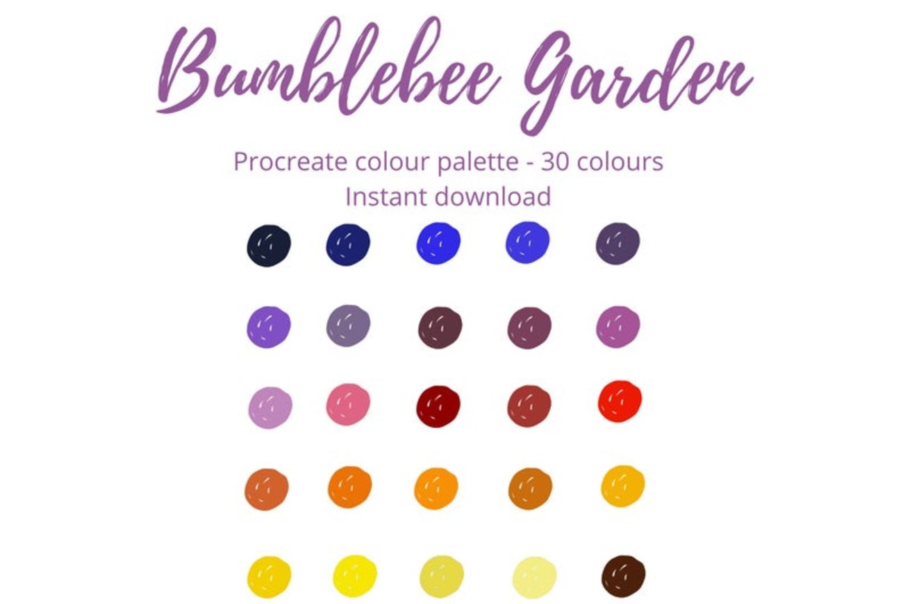 Bumblebee Garden Colour Swatch Composition