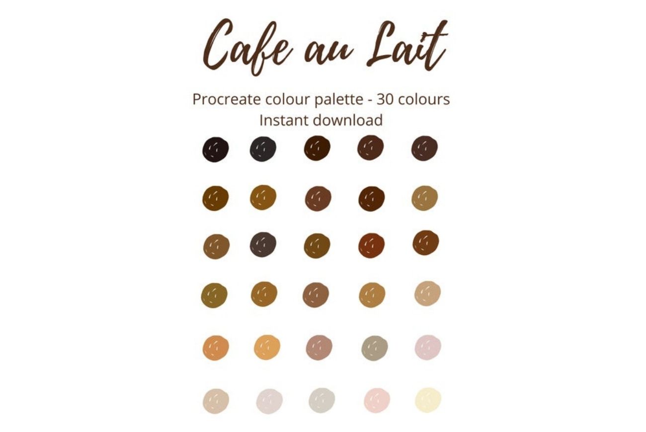 Cafe au Lait – Coffee Colour Palette Swatch