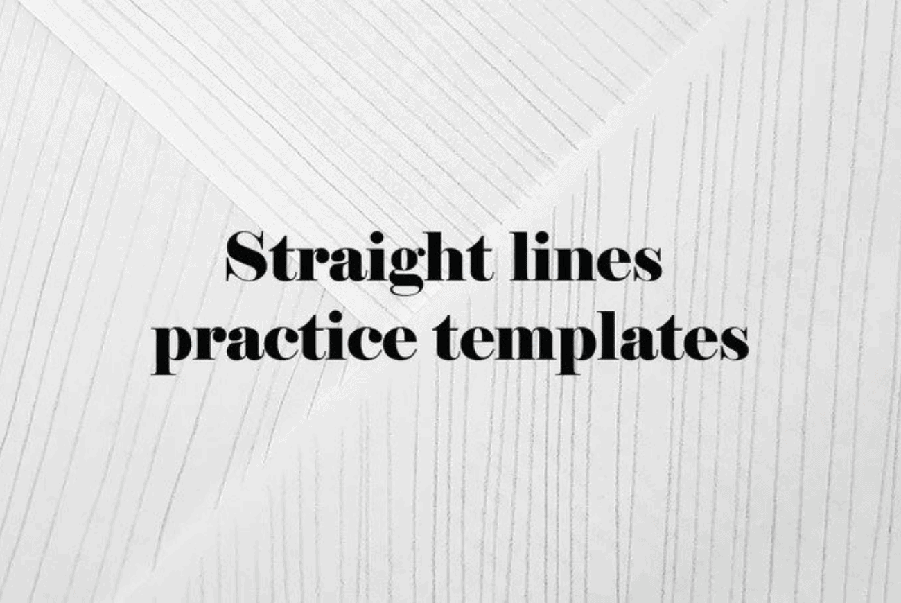 Straight Lines Practice Templates Set