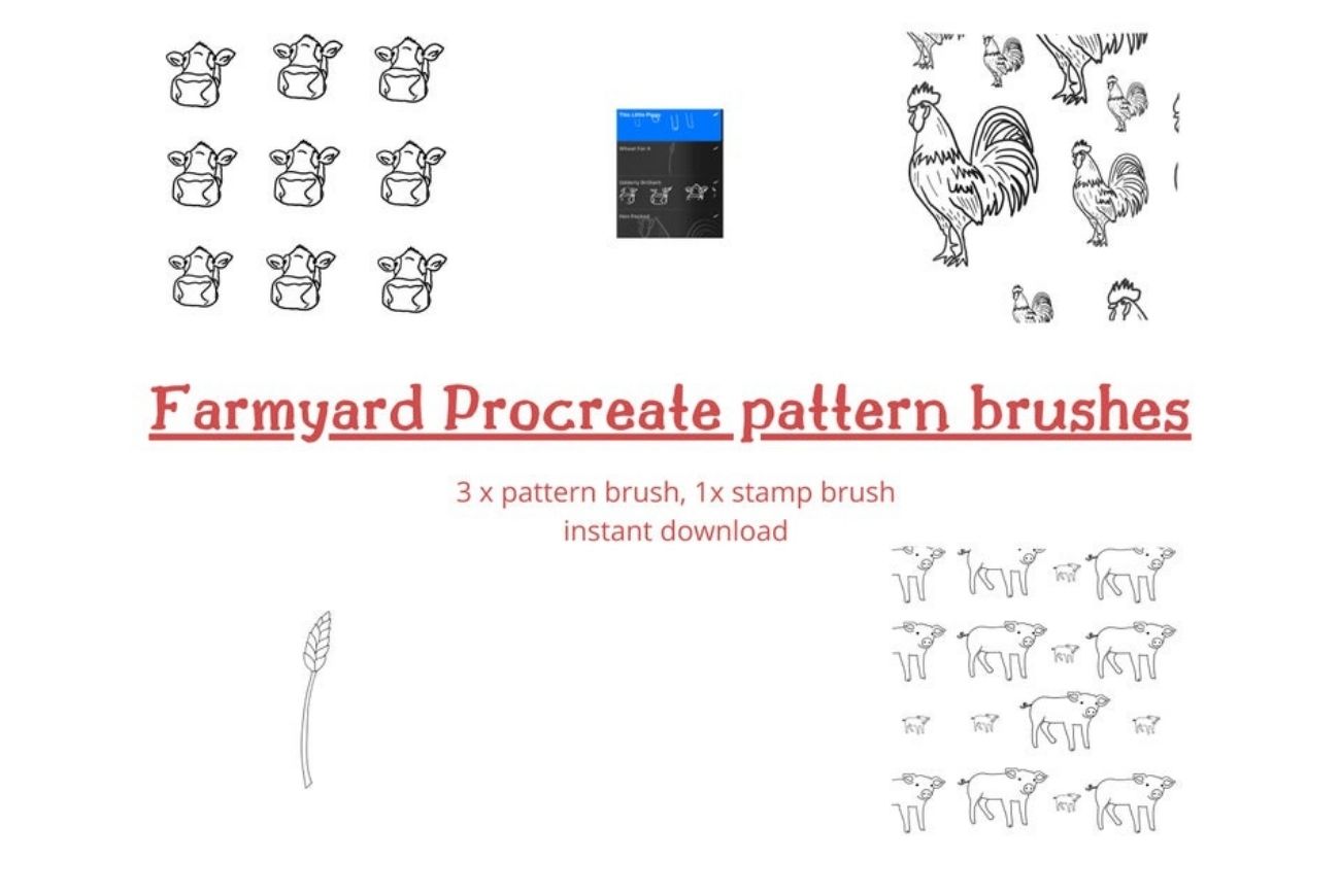 Farmyard – Pattern and Stamp Brushes