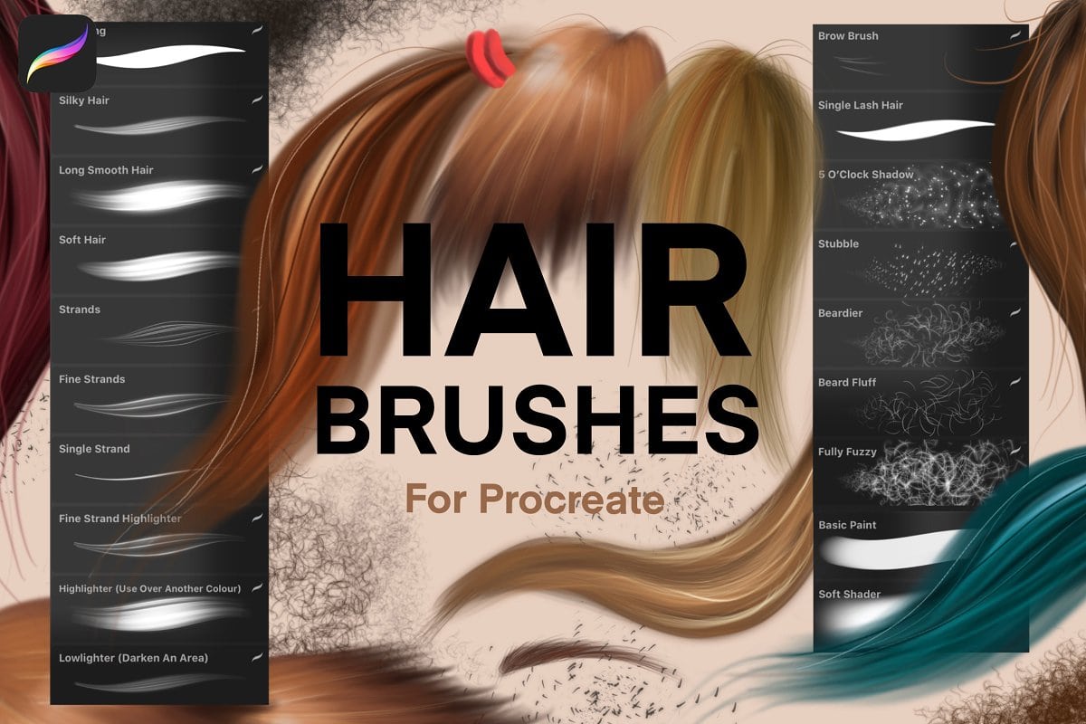 Procreate Natural Hair Brushes