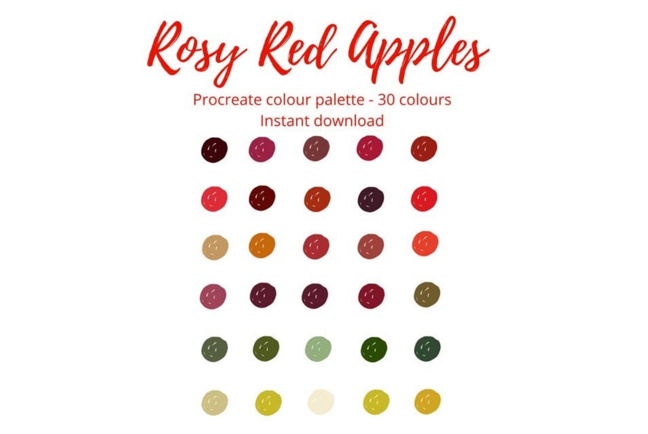 Rosy Red Apples – Colour Palette / Swatch