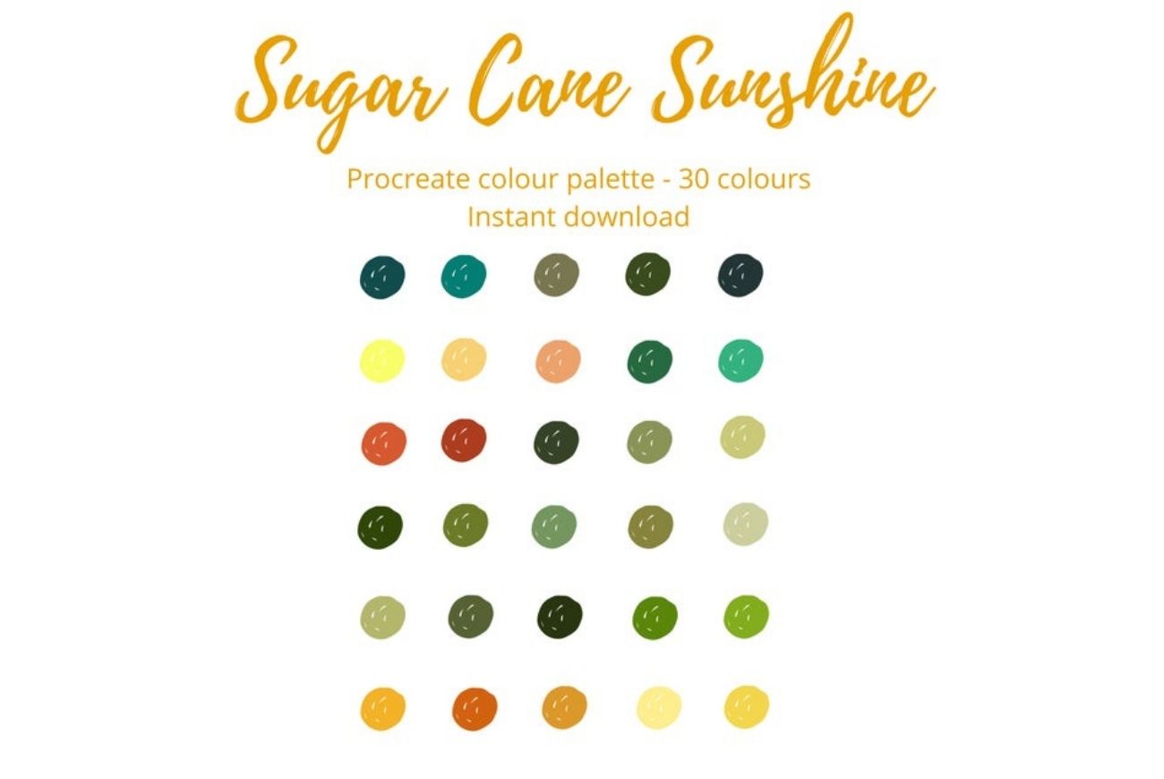 Sugar Cane Sunshine- Colour Swatch / Palette