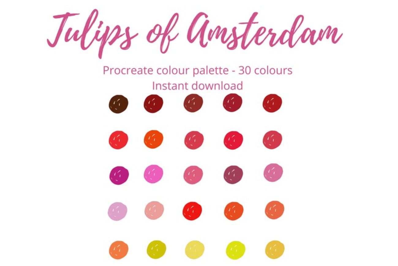 Tulips of Amsterdam Colour Palette