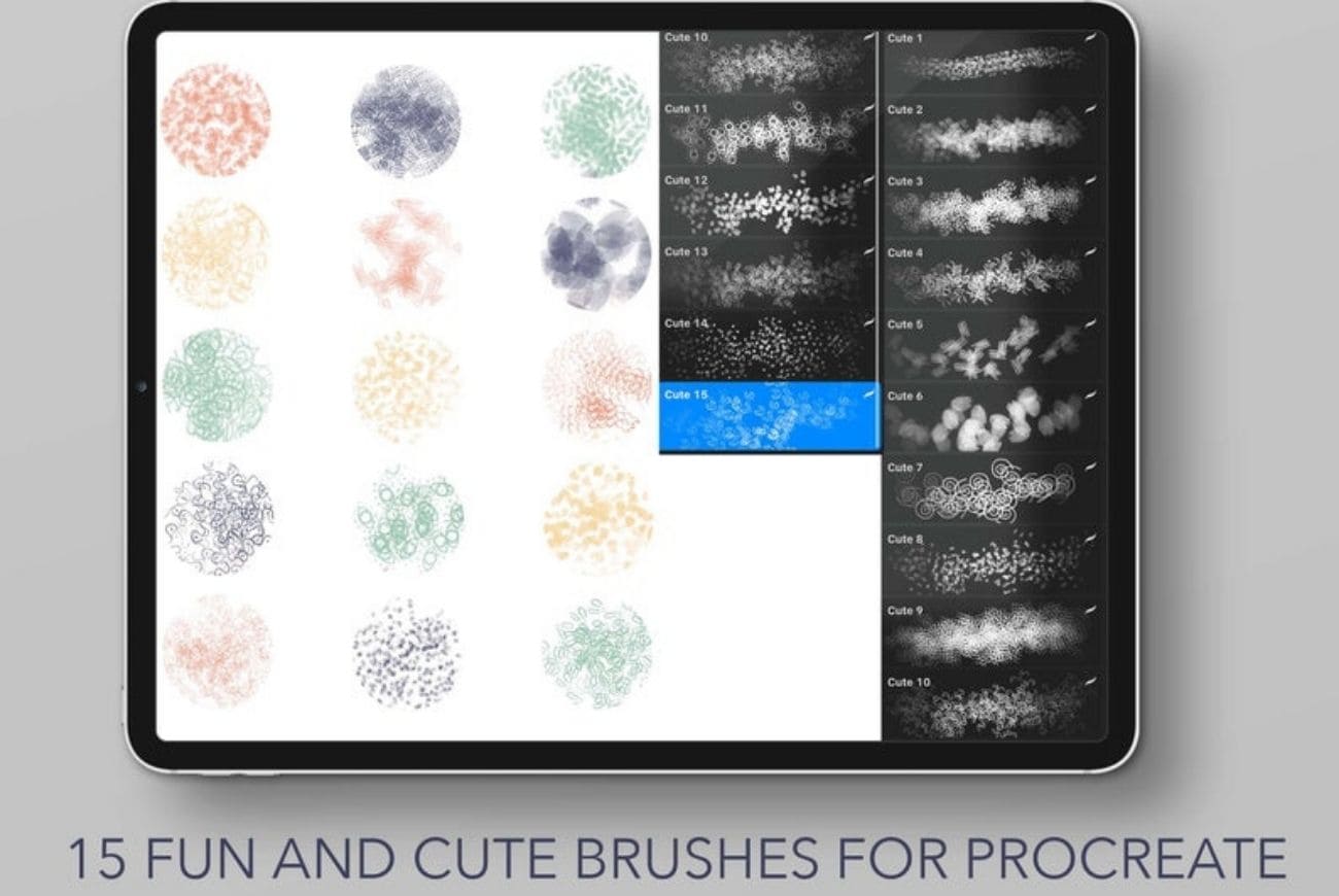 Set Of 15 Fun And Cute Brushes