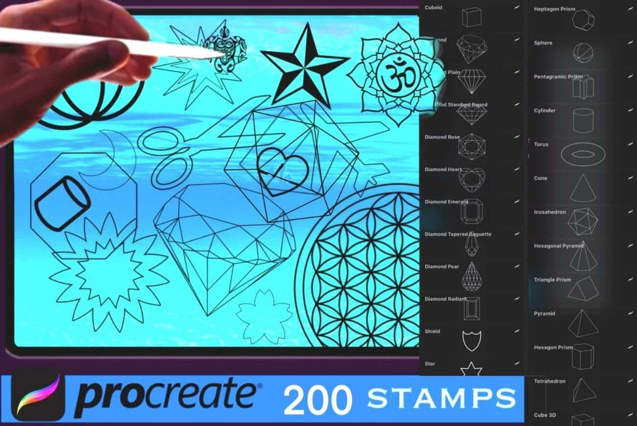 200 Shapes Stamp Set