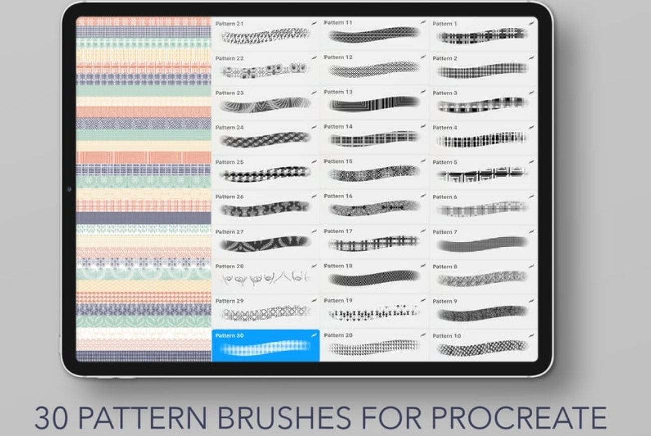 Set Of 30 Pattern Brushes