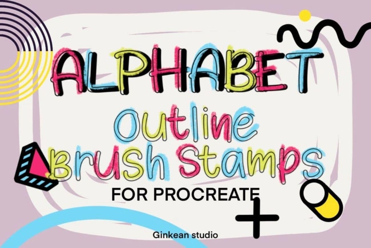 Alphabet Brush Stamp