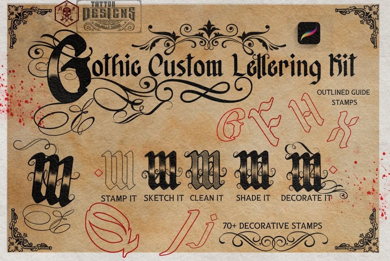 Gothic Custom Lettering