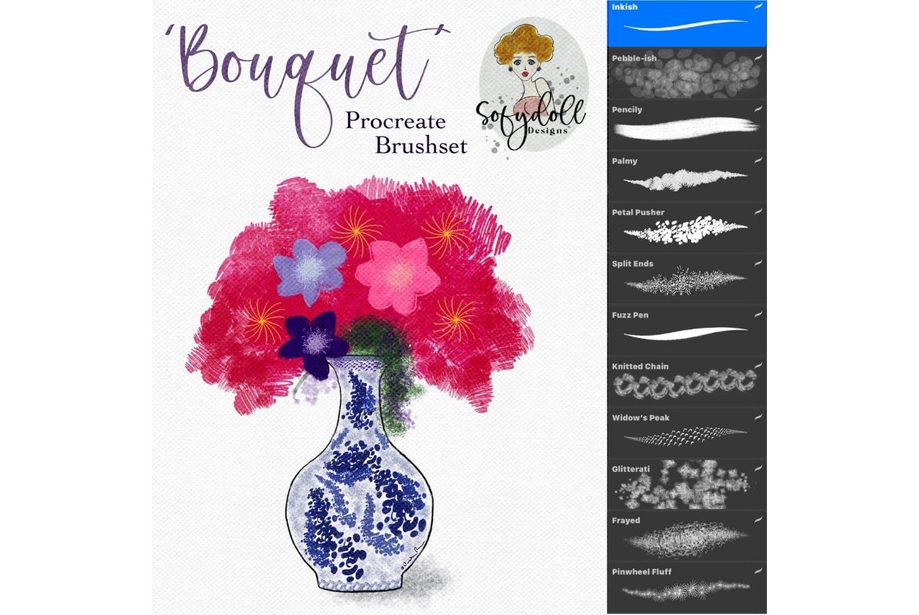 Free ‘Bouquet’ Procreate Brushset