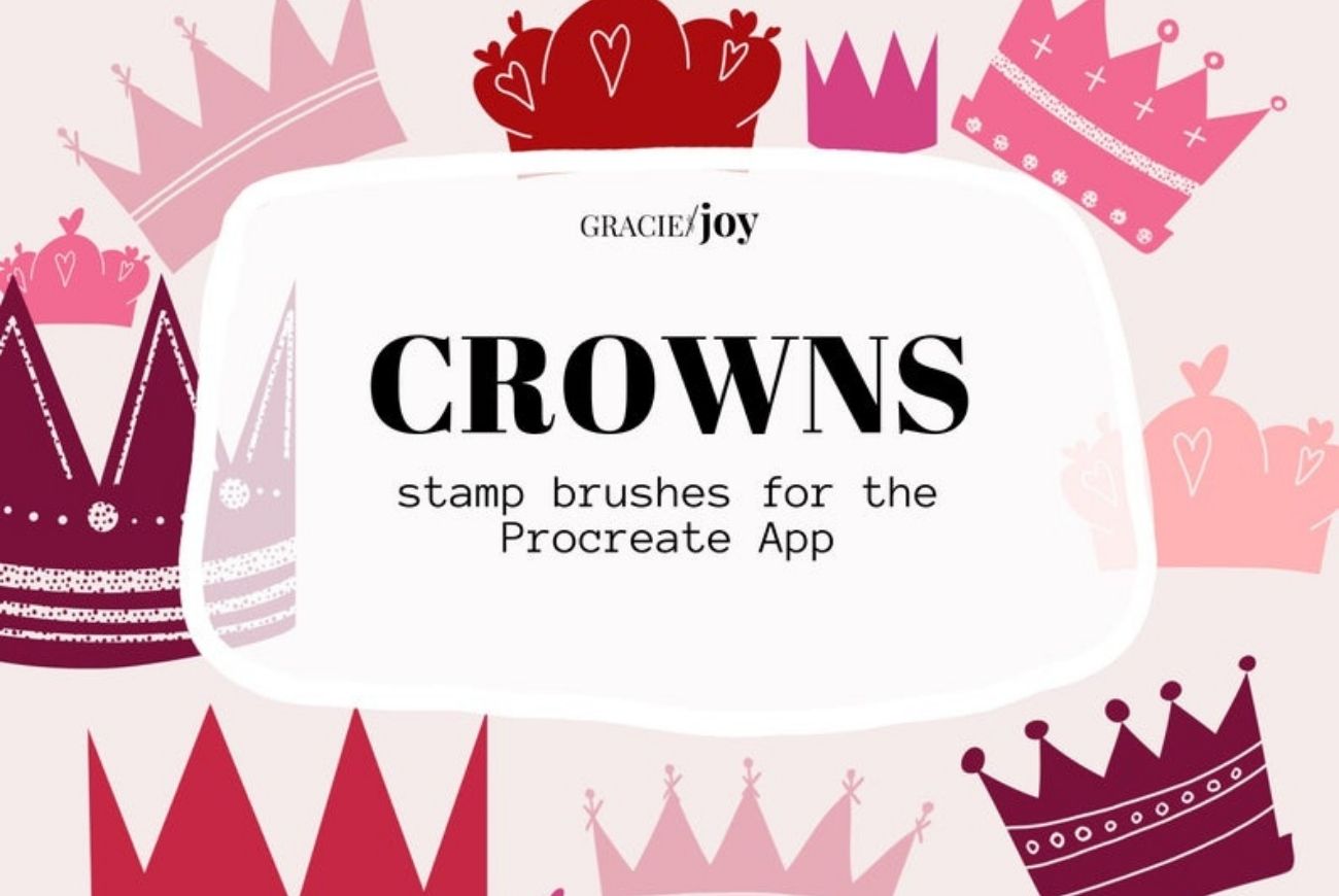 Crown Stamp Brushes for Procreate