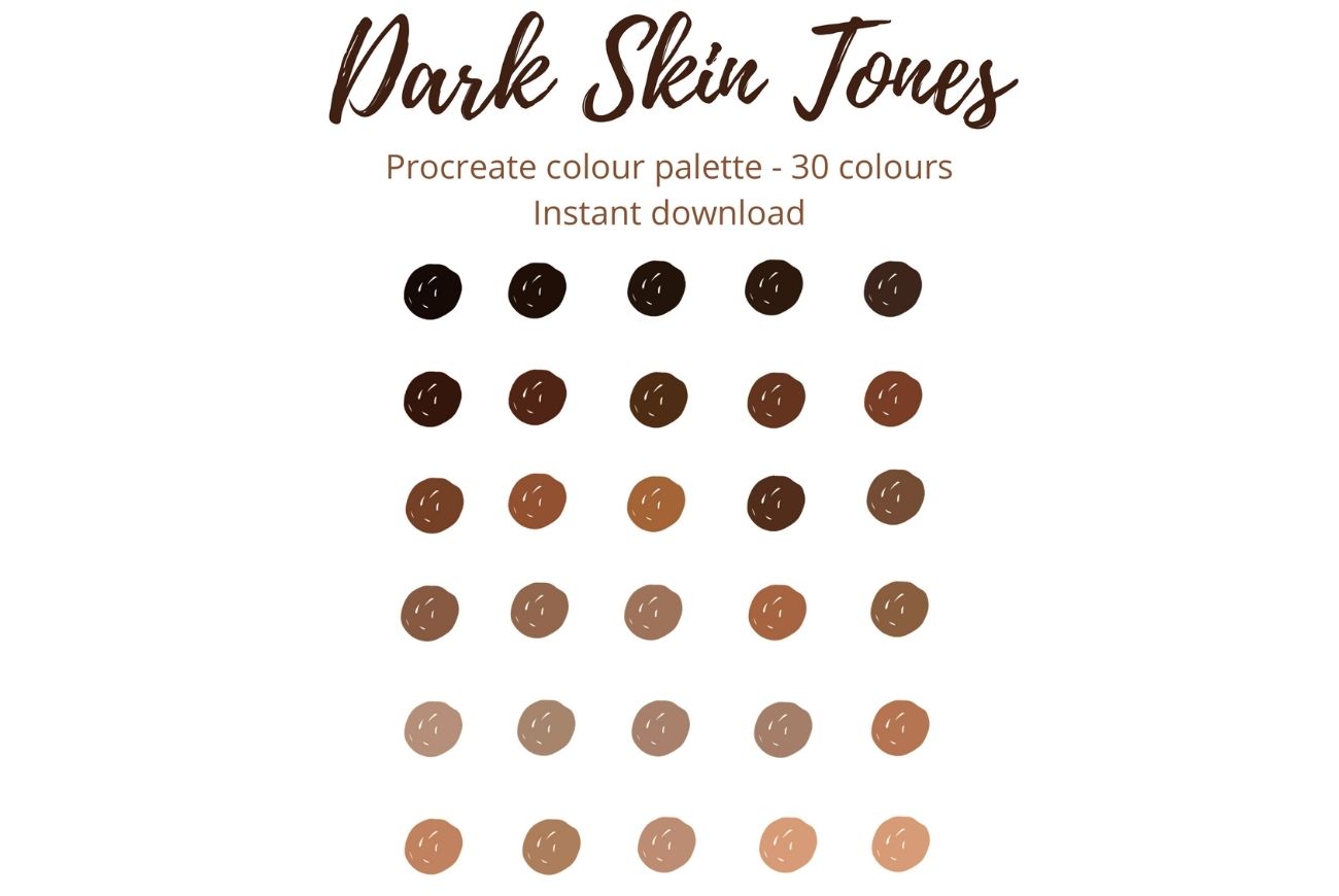 Dark Skin Tones – procreate colour palette