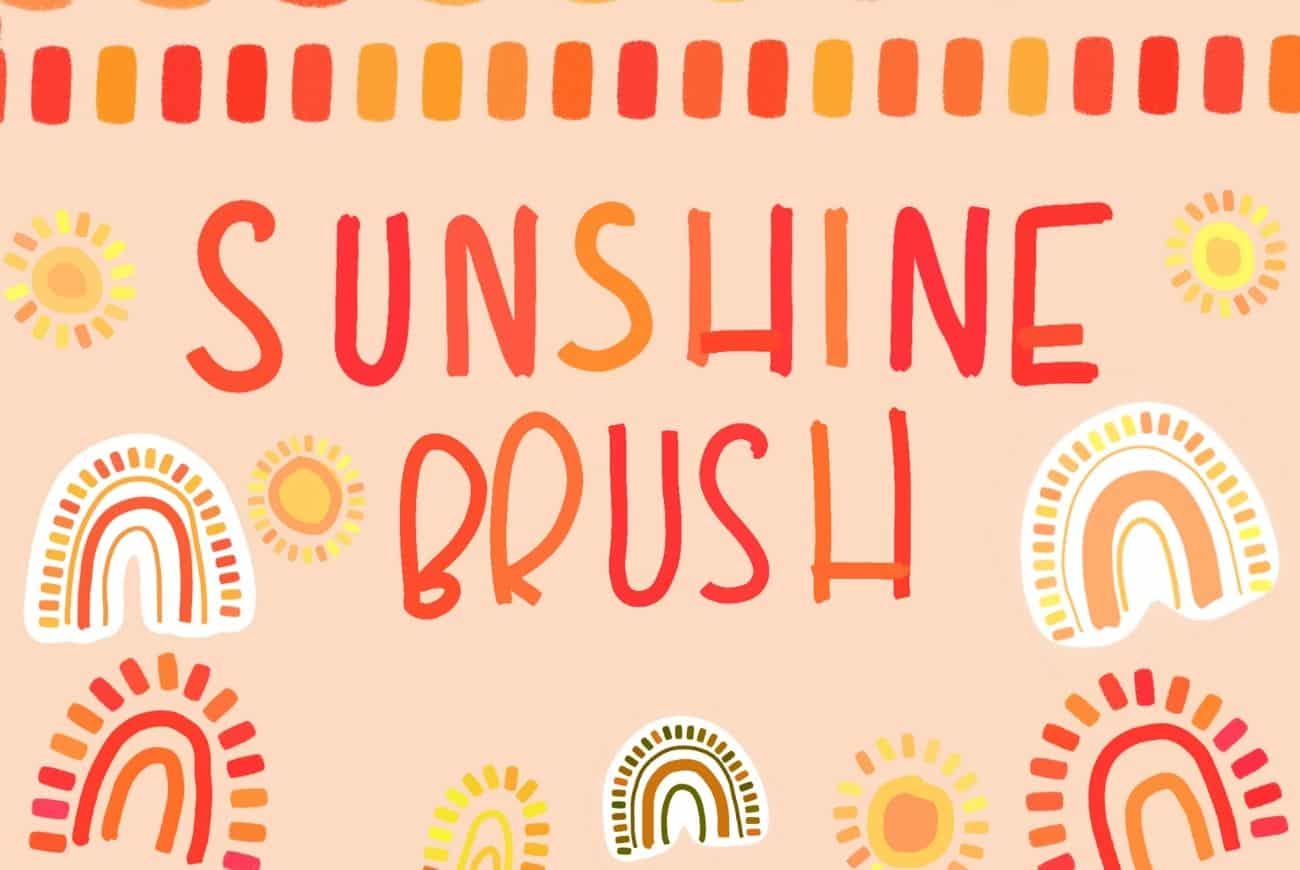 Sunshine Multi-Color Procreate Brush-Digital