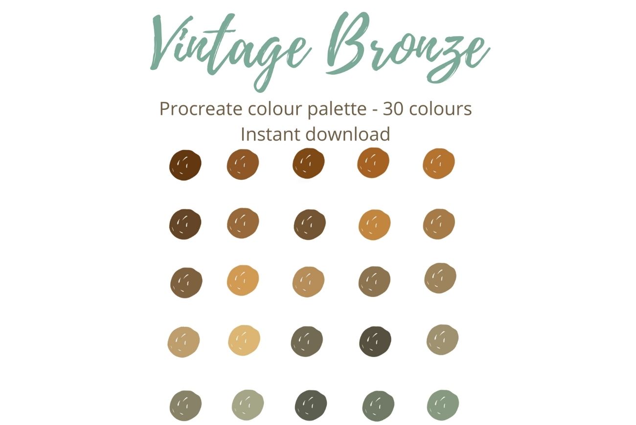 Vintage Bronze – Procreate colour palette