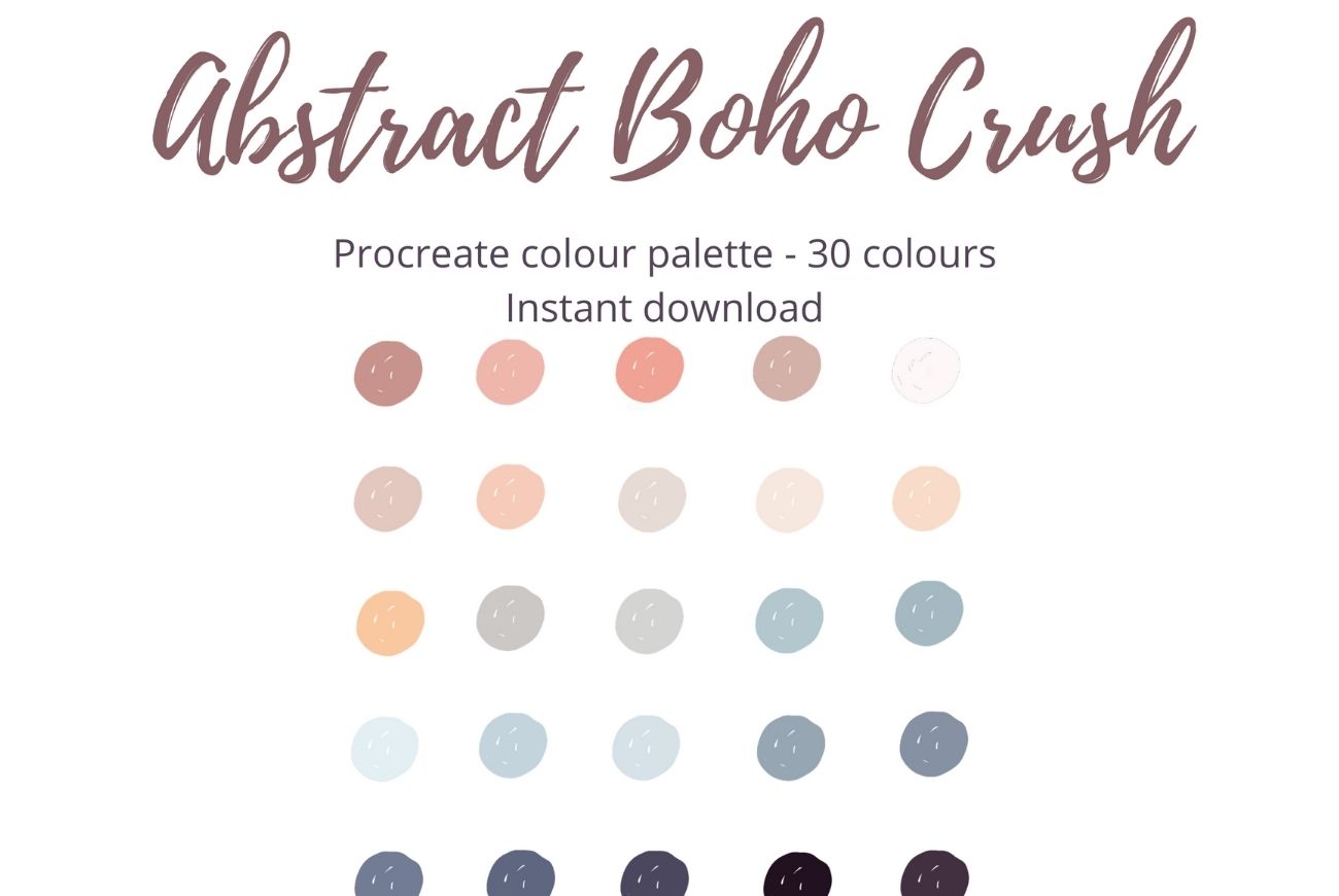 Abstract Boho Crush procreate colour palette-D