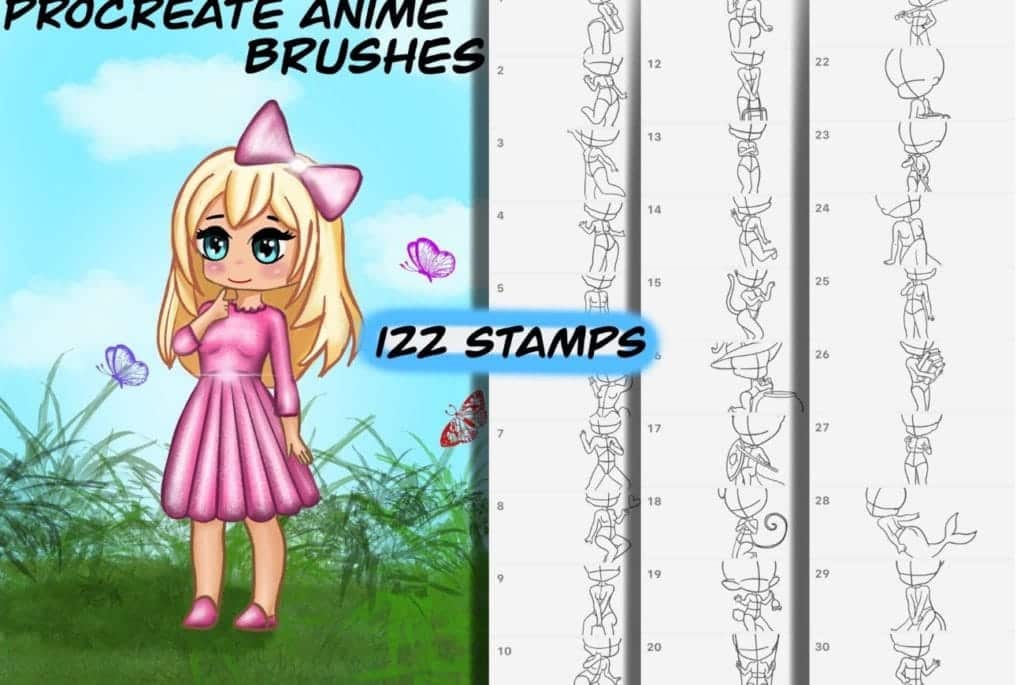 Procreate Anime Brushes. Procreate Stamps - Brush Galaxy