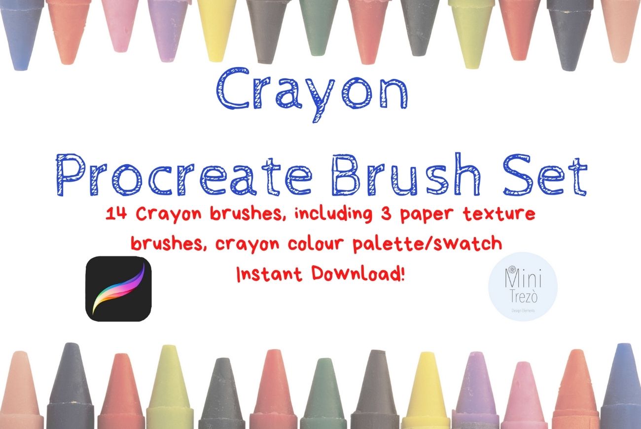 Crayon Brush Set – 14 brushes and palette