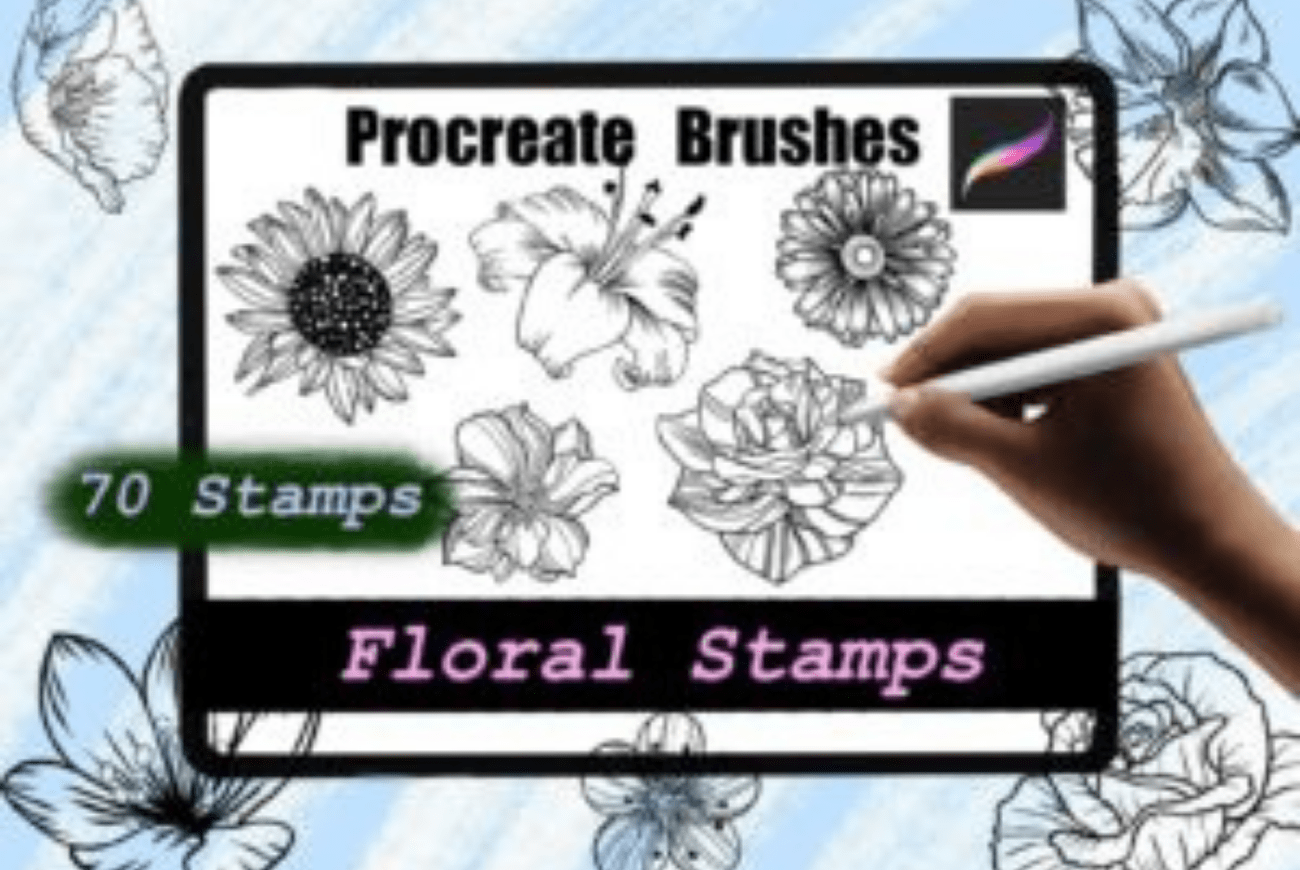 70 Floral Stamps