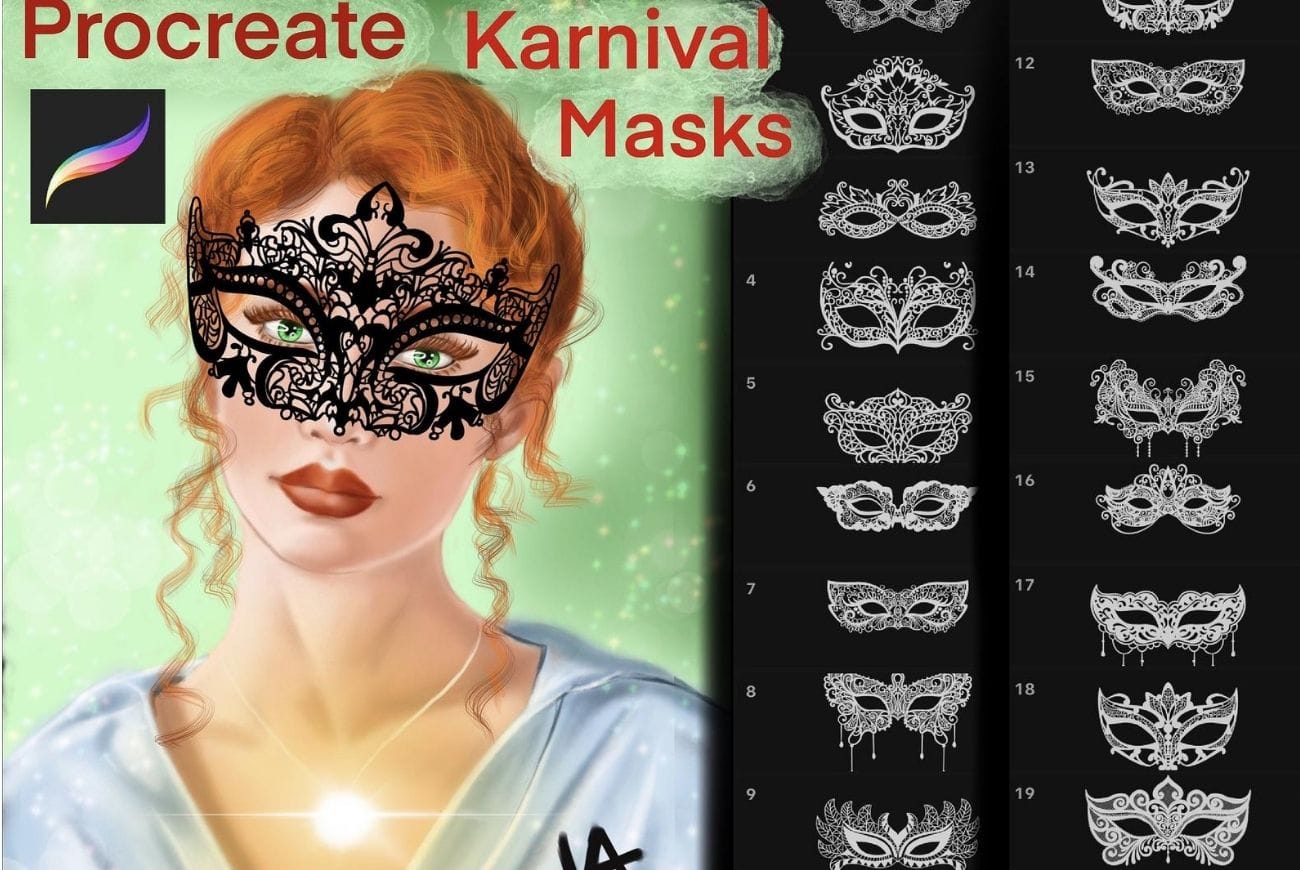 Procreate Karnival Masks.