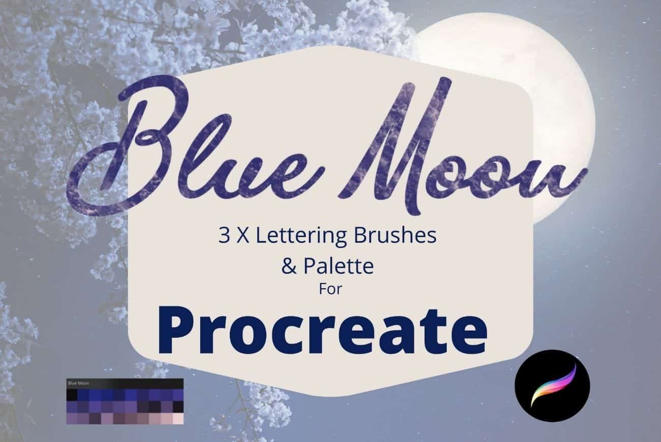 Blue Moon Lettering Brushes and Palette