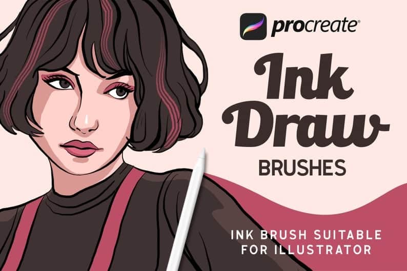 Ink Draw – 35 Procreate Brushes For Illustrator