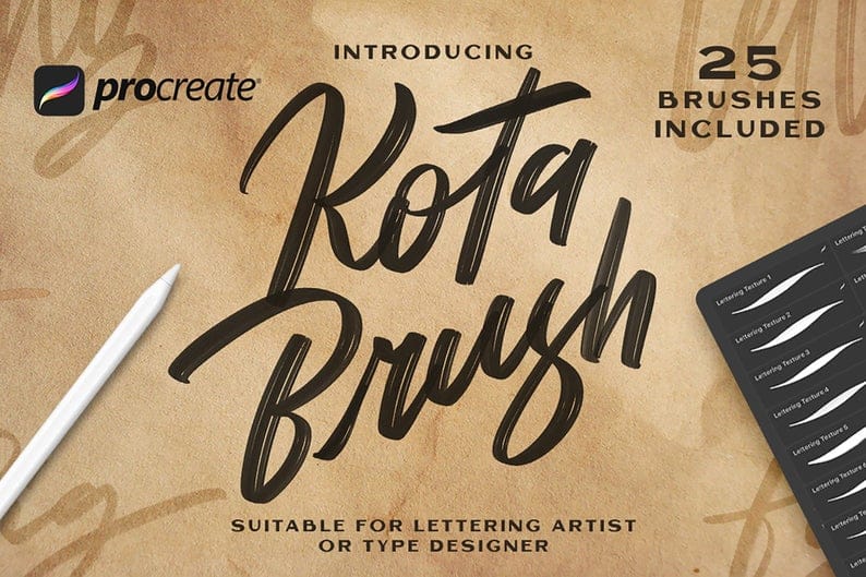 Kota Brush – 25 Procreate Brush