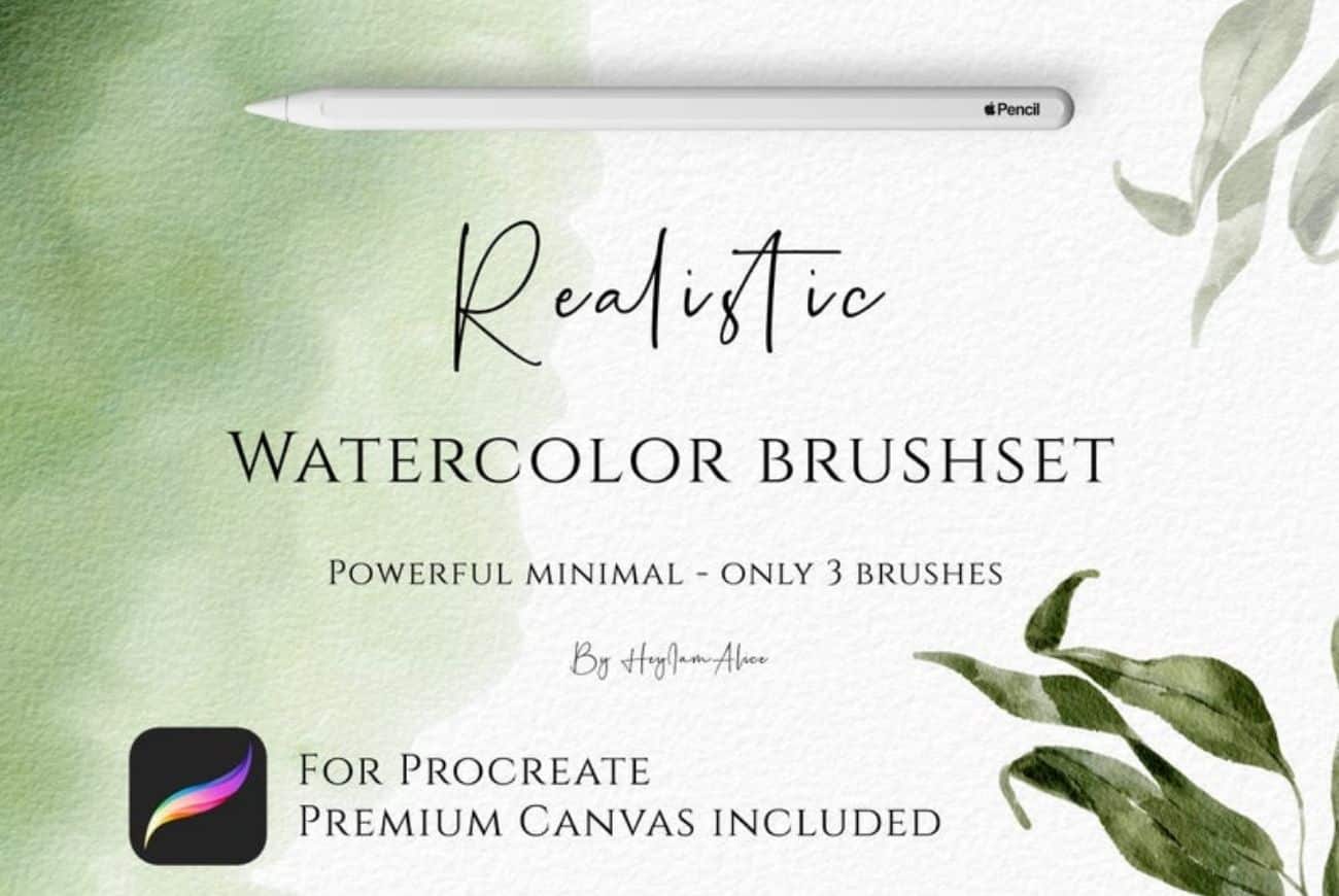 REALISTIC Watercolor Brush Kit Procreate