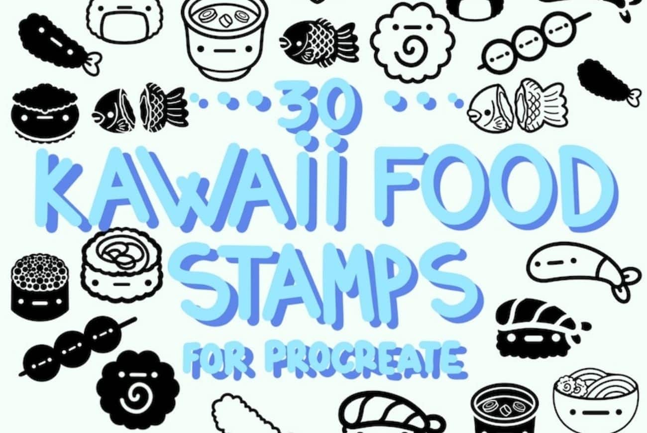 30 Kawaii Food Stamps