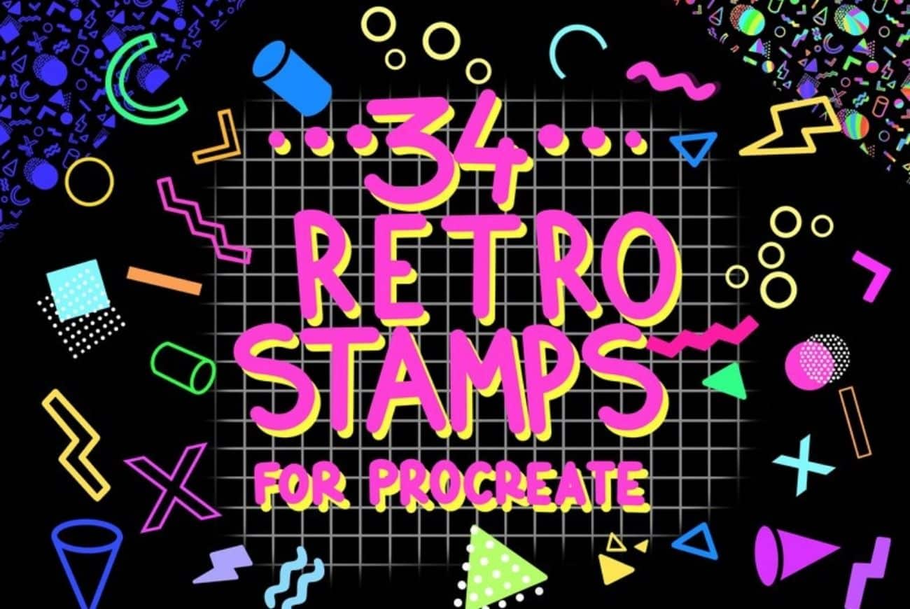 34 Retro Stamps