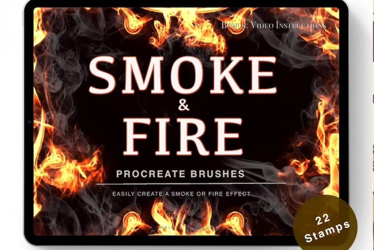 Smoke and Fire Procreate 5 Brushes Pack