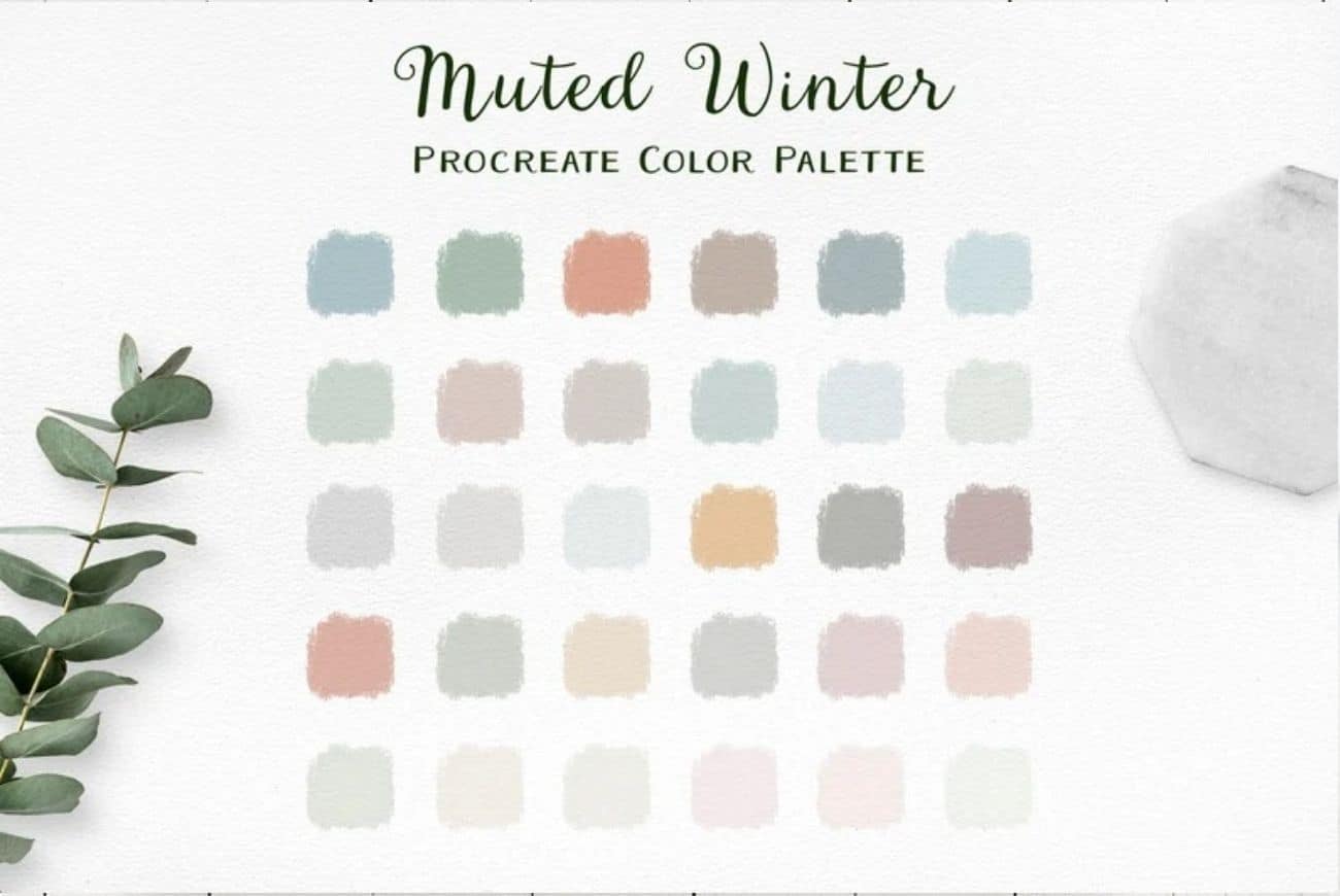 Muted Winter Procreate Color Palette