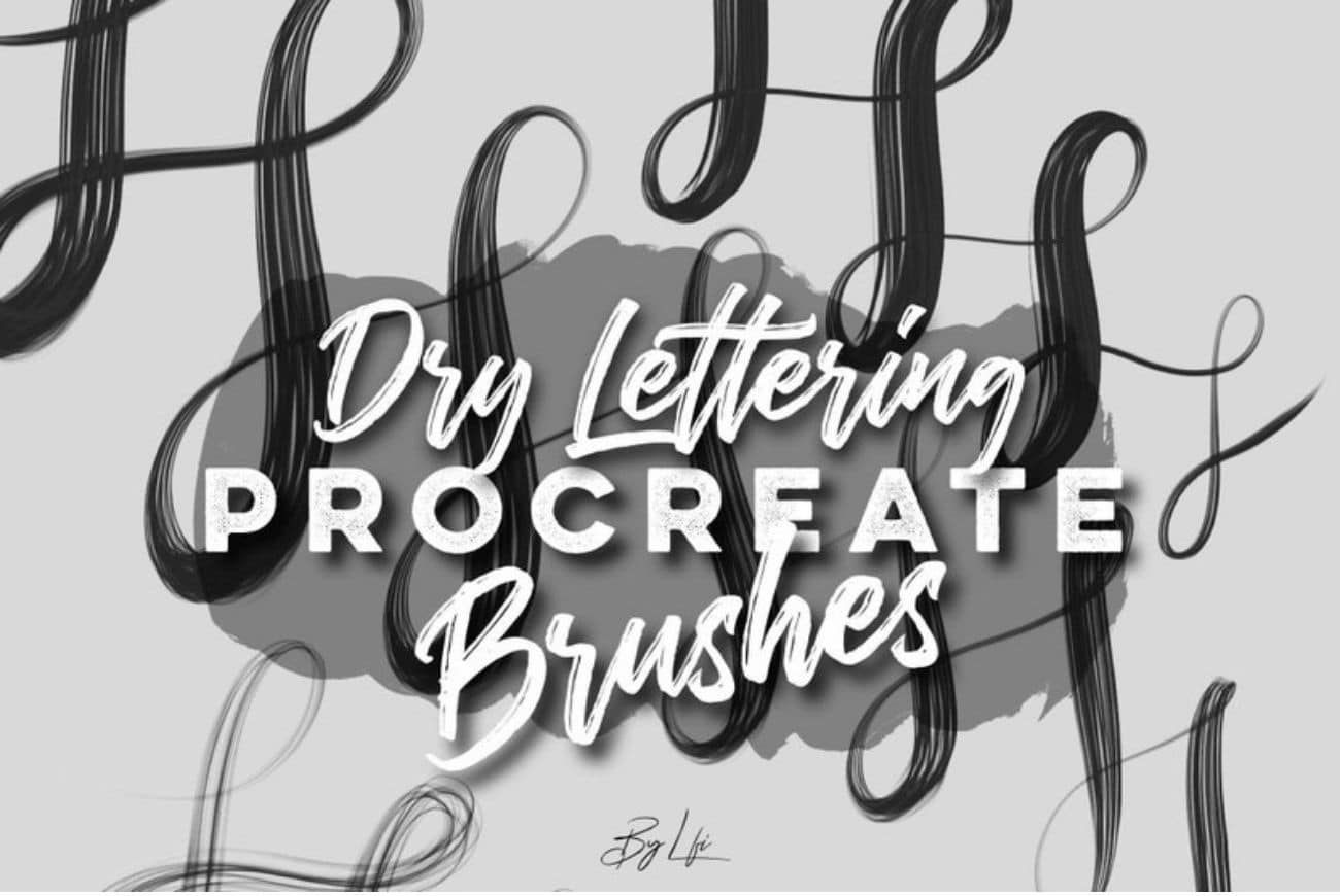 Dry Lettering Brushes for Procreate