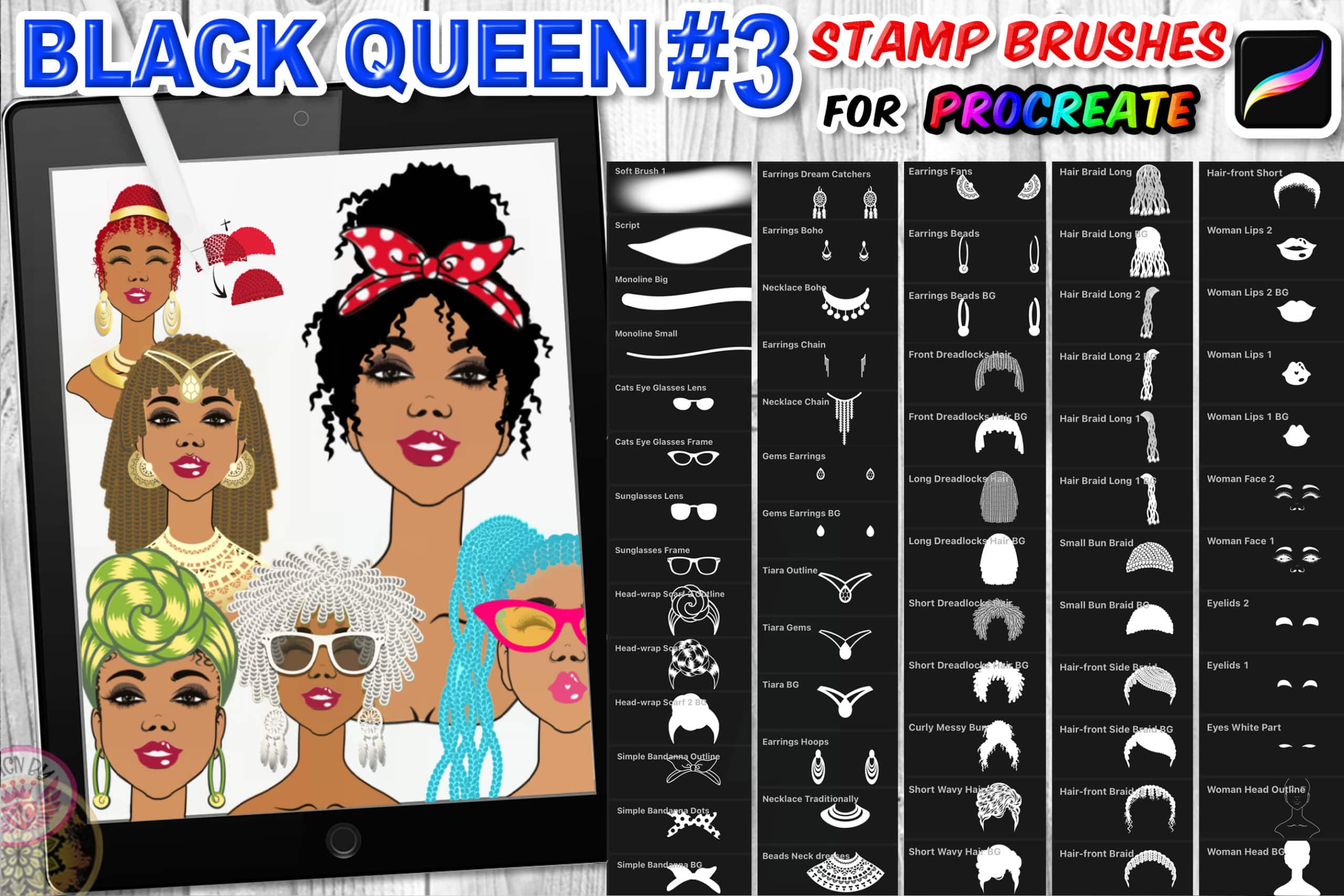 Black Queen Stamp Brush Vol.3