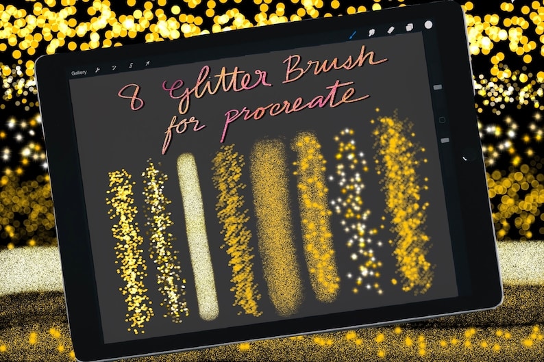Glitter Lettering Procreate Brushes