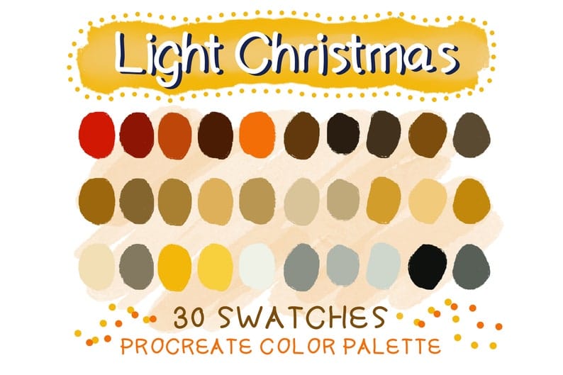 Light Christmas Color Palettes