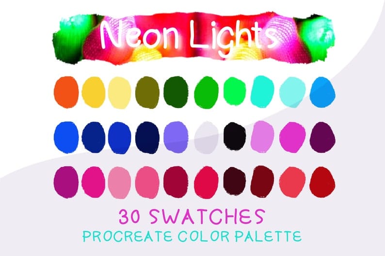 Neon Light Color Palettes