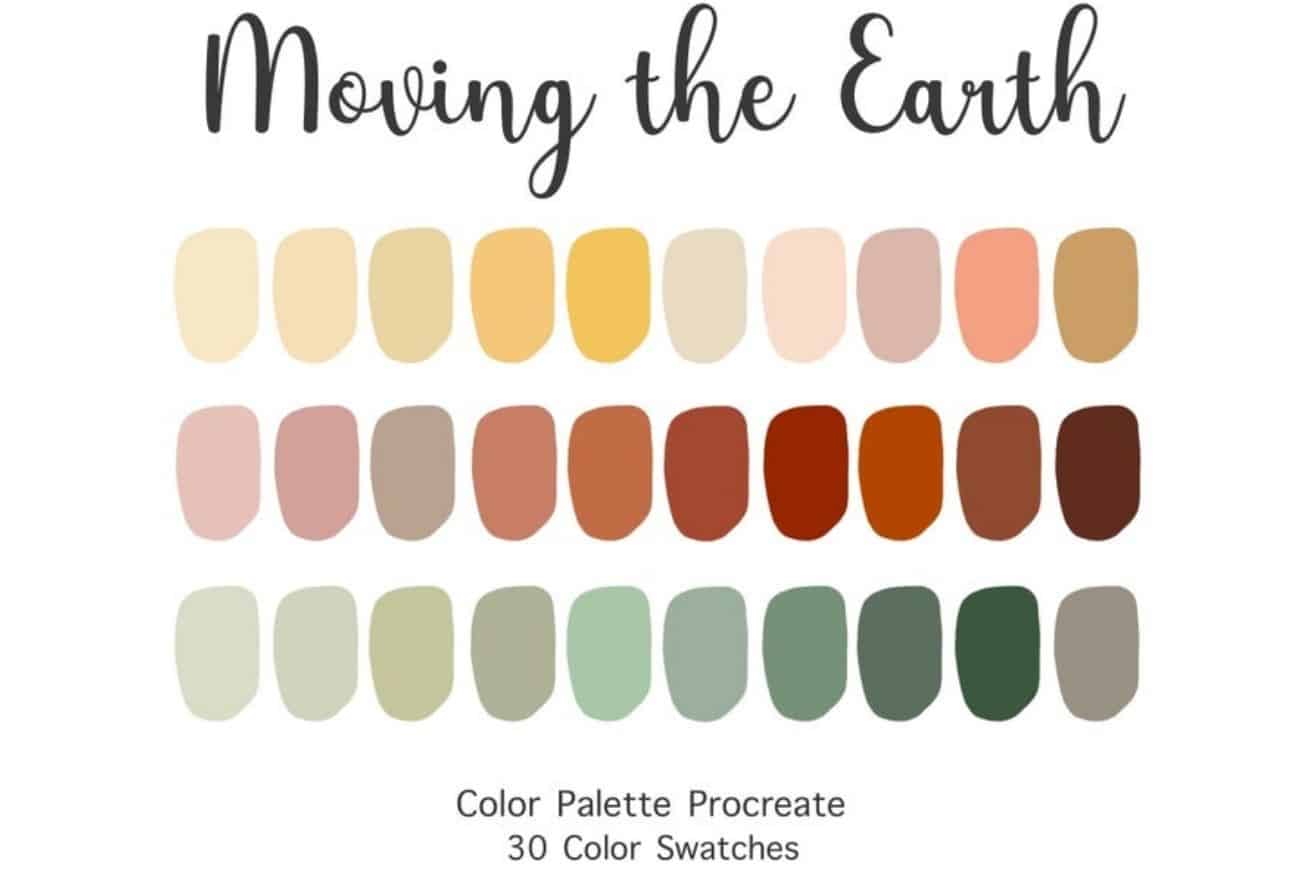 Earth Tone Procreate Color Palette