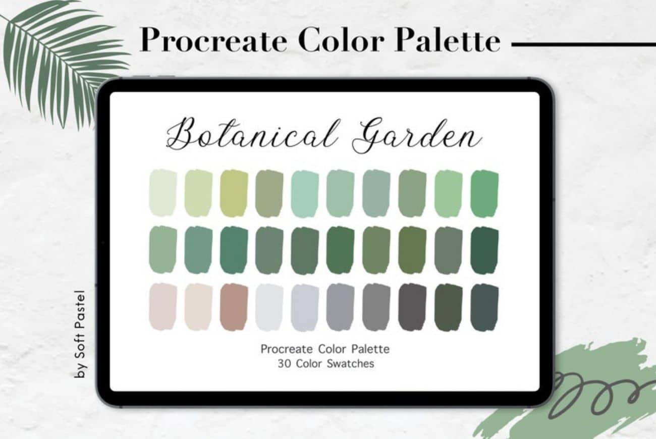 Botanical Garden Procreate Color Palette