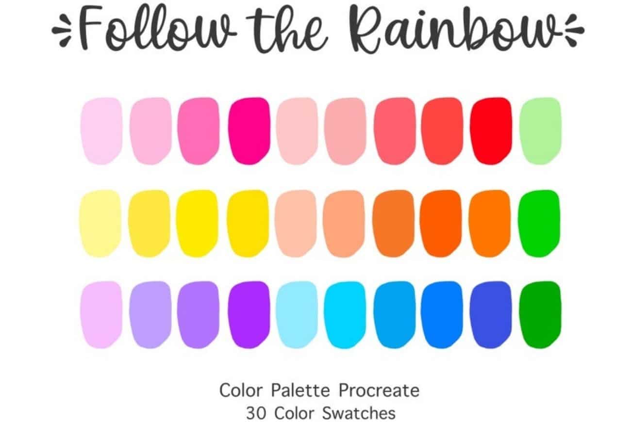 Follow Rainbow Color Palette