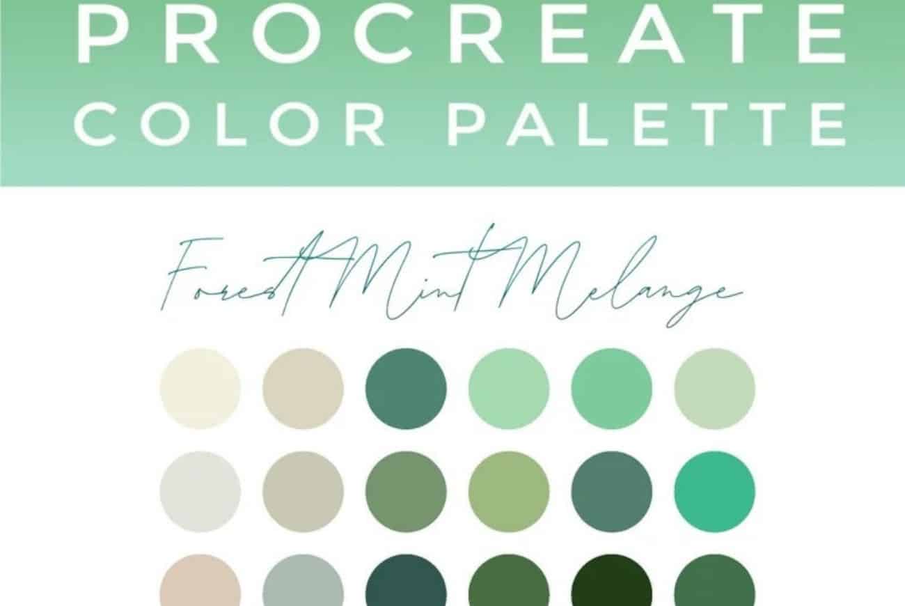 Forest Minty Procreate Color Palette
