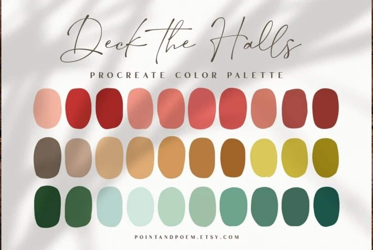 Procreate Color Palette | Deck the Halls