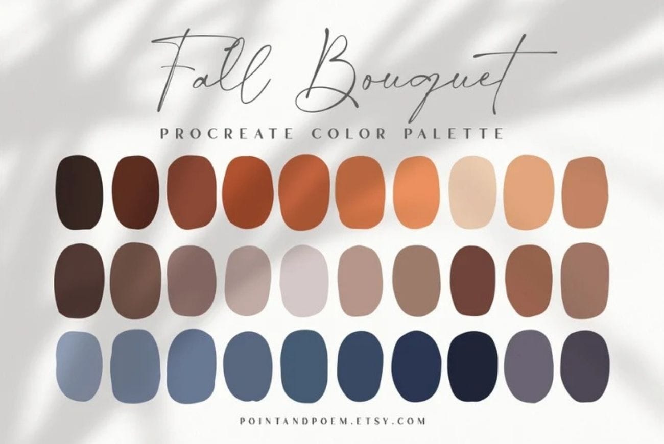 Procreate Color Palette | Fall Bouquet